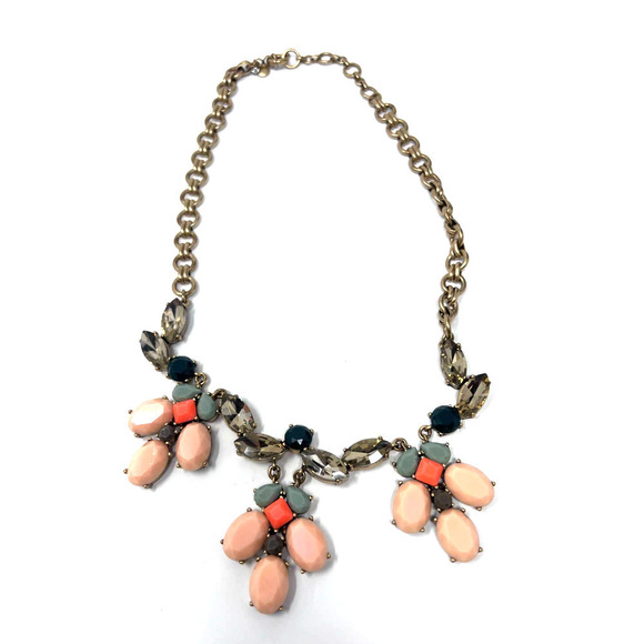NWT J.Crew Statement crystal Necklace - Picture 2 of 4